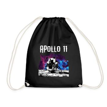 Apollo 11 Mondlandung Raumfahrt Astronaut Geschenk - Turnbeutel - Schwarz - Vorne