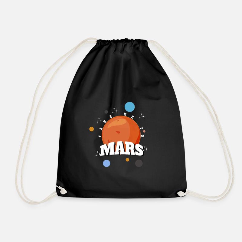 Mars Planet Geschenk roter Planet - Turnbeutel - Schwarz