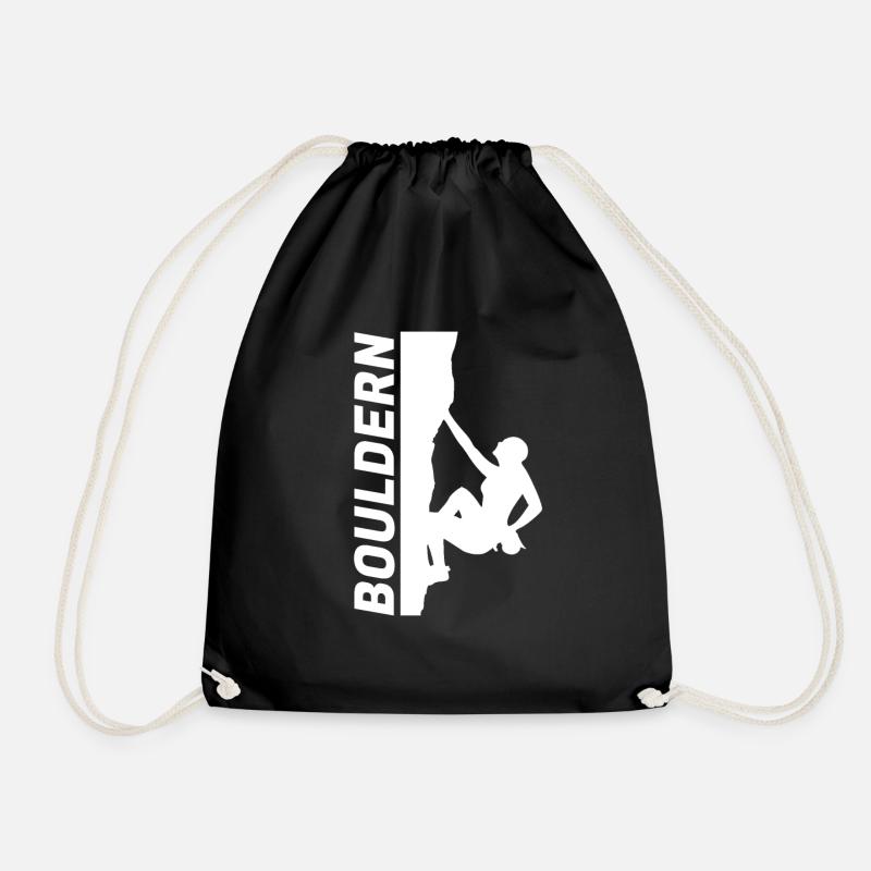 Bouldern Boulderer Klettern Kletterin - Turnbeutel - Schwarz