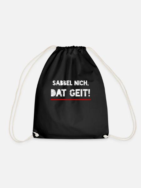 Sabbel Nich Norddeutschland Ostfriese Norden - Turnbeutel - Schwarz