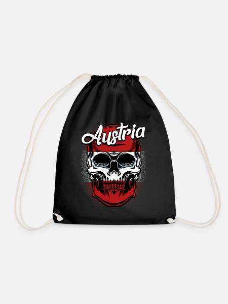 Crâne autrichien | Idée cadeau Autriche - Sac de sport léger - noir