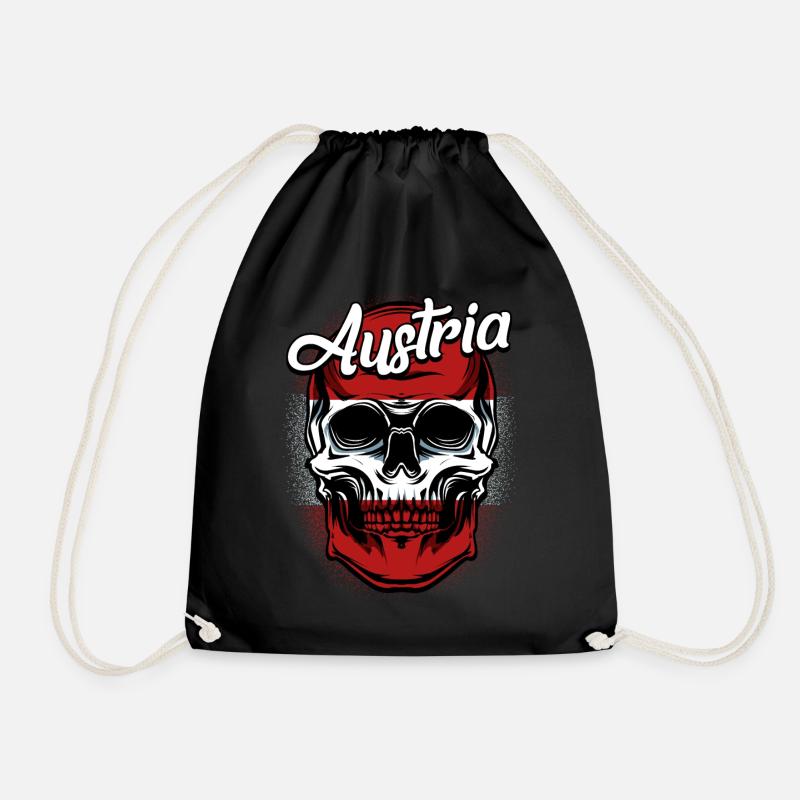 Österreichischer Totenkopf | Austria Geschenkidee - Turnbeutel - Schwarz