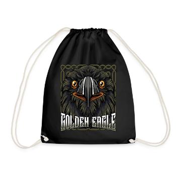 Golden Eagle | Cadeau oiseau tête aigle - Sac de sport léger - noir - Devant