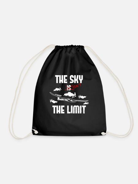 Segelflug Segelfliegen Geschenk Pilot Glider - Turnbeutel - Schwarz