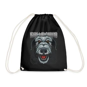 Irischer Wolfshund - Turnbeutel - Schwarz - Vorne