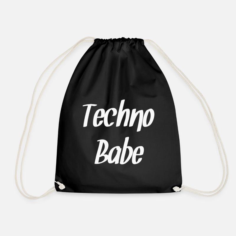 Techno - Turnbeutel - Schwarz