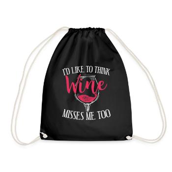 Funny gift pregnancy announcement - Drawstring Bag - black - Front