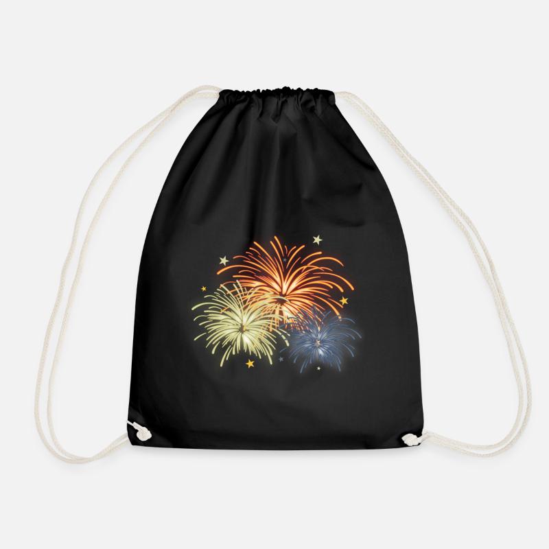Feuerwerk Silvester Geschenk - Turnbeutel - Schwarz