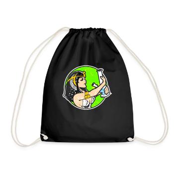 Cleopatra hookah shisha egypt - Drawstring Bag - black - Front