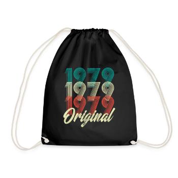 40th Birthday - 1979 Original Vintage Shirt - Drawstring Bag - black - Front
