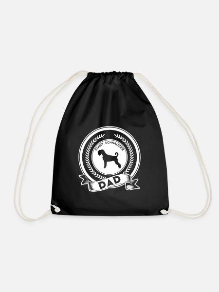 Énorme moustache chiot t-shirt géant moustache chien - Sac de sport léger - noir