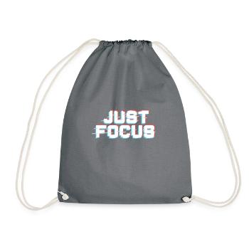 Just focus - Drawstring Bag - grey - Front