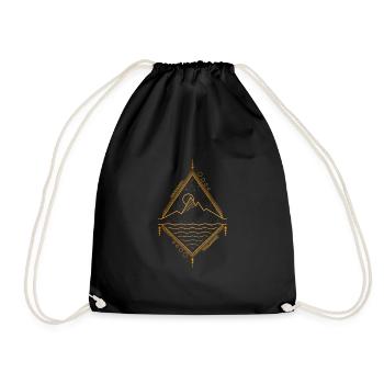 Paysage géométrique minimal - Sac de sport léger - noir - Devant