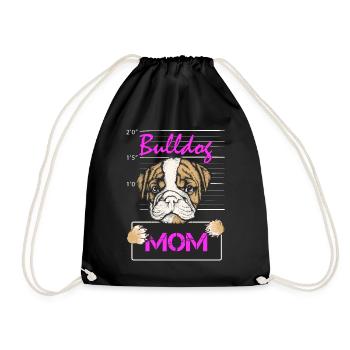 Französische Bulldogge Mutter Hunde Geschenk Hund - Turnbeutel - Schwarz - Vorne