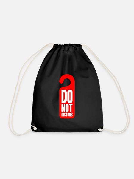 Do Not Disturb - Bitte nicht stören - Turnbeutel - Schwarz