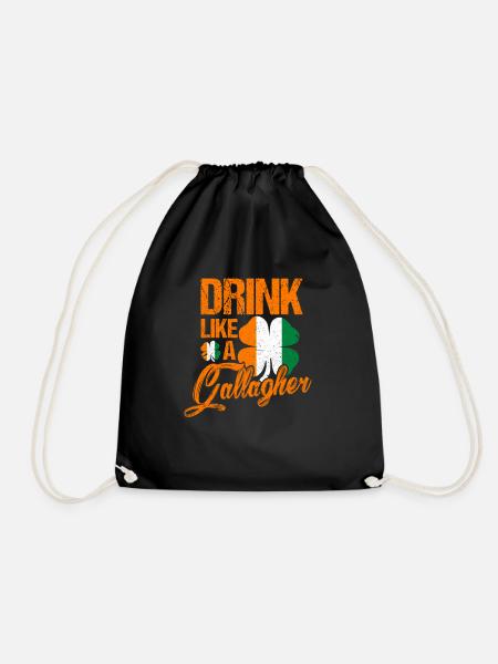 St Patricks Day - Turnbeutel - Schwarz