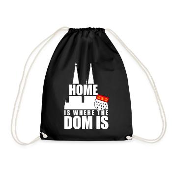 Köln Home Is Where The Dom Is Kölner Karneval Köln - Turnbeutel - Schwarz - Vorne
