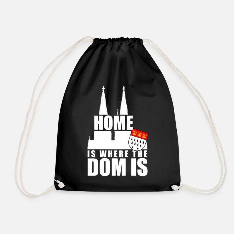 Köln Home Is Where The Dom Is Kölner Karneval Köln - Turnbeutel - Schwarz