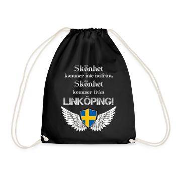 LINKÖPING - Turnbeutel - Schwarz - Vorne