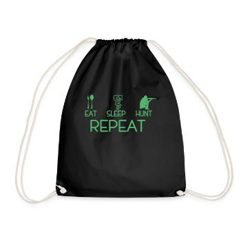 Hunting ground Hunters Hunting Hunting - Drawstring Bag - black - Front