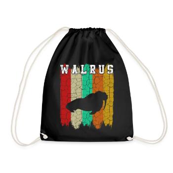 Walross - Turnbeutel - Schwarz - Vorne