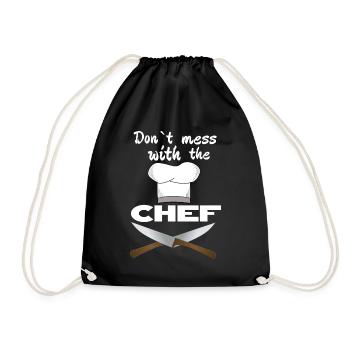 Don’t mess with the chef cuisinier cadeau - Sac de sport léger - noir - Devant