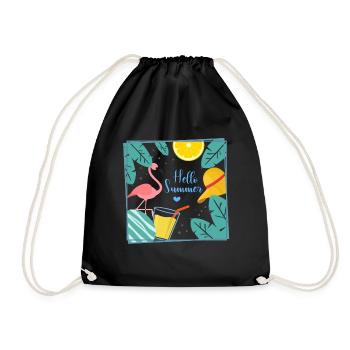 summer - Drawstring Bag - black - Front
