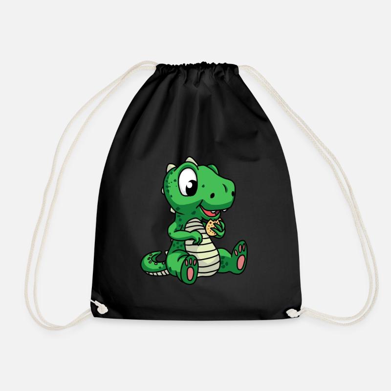 Dino Drache Fantasy Kind Kekse Geburtstagsgeschenk - Turnbeutel - Schwarz