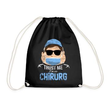 Cadeau chirurgien - Sac de sport léger - noir - Devant