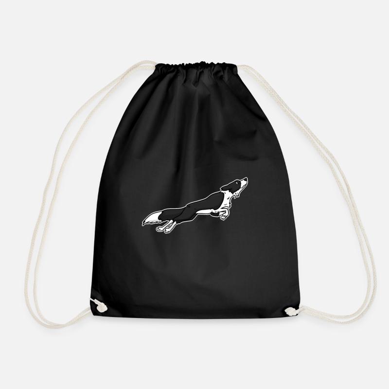 Border Collie - Turnbeutel - Schwarz