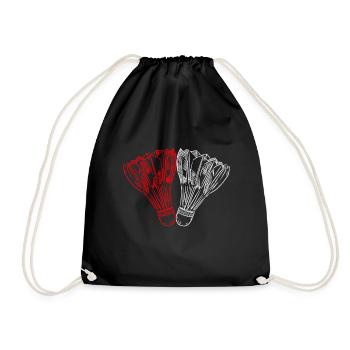 Speedminton Shuttlecock - Drawstring Bag - black - Front