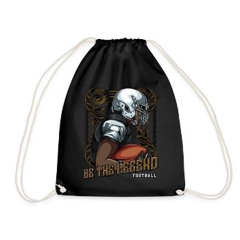 American Football The Legend | Ball sport gift - Drawstring Bag - black - Front