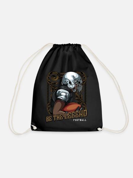 American Football The Legend | Ballsport Geschenk - Turnbeutel - Schwarz