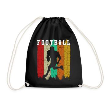 Football - Turnbeutel - Schwarz - Vorne