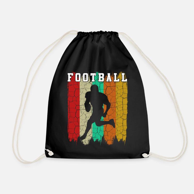 football - Drawstring Bag - black