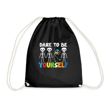 autism - Drawstring Bag - black - Front