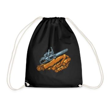 forestry - Drawstring Bag - black - Front