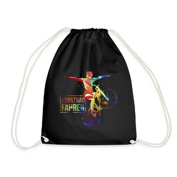 Art Cycling - Drawstring Bag - black - Front