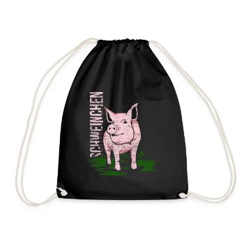 porcin - Sac de sport léger - noir - Devant