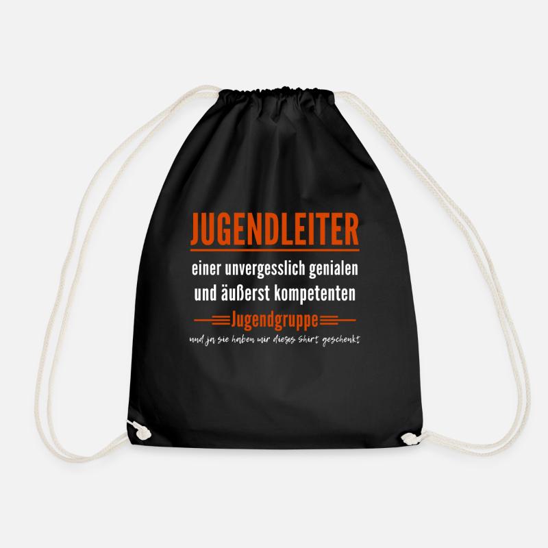 Jugendleiter Jugendgruppe Spruch Geschenk - Turnbeutel - Schwarz