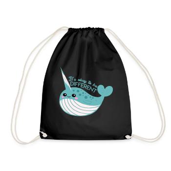 It's okay to be different - Drawstring Bag - black - Front