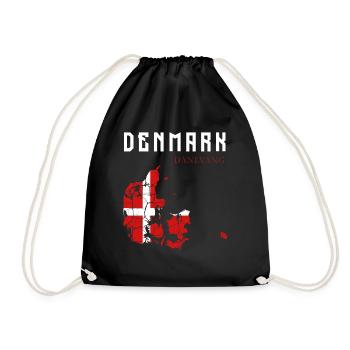 Dänemark - Turnbeutel - Schwarz - Vorne
