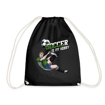 Le football est mon passe-temps | Déclaration de football - Sac de sport léger - noir - Devant