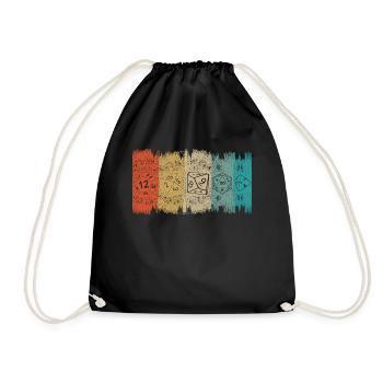 RPG jeu de plateau Dice divers retro Dragons - Sac de sport léger - noir - Devant