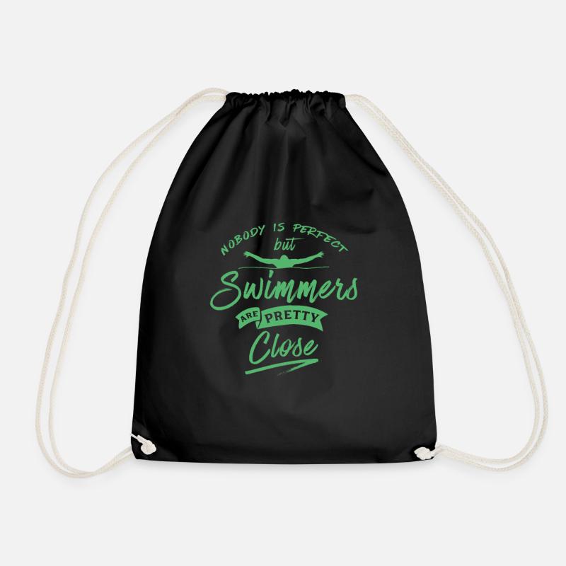 Schwimmen Schwimmen Schwimmen Schwimmen - Turnbeutel - Schwarz