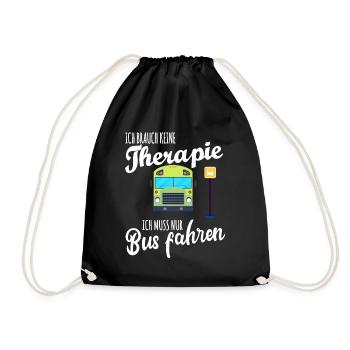 No therapy Only bus driving bus driver - Drawstring Bag - black - Front