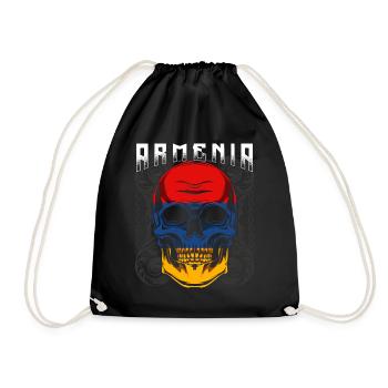 Armenia - Drawstring Bag - black - Front