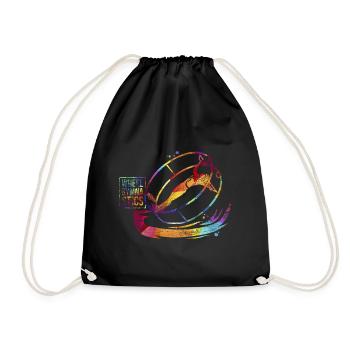 Gymnastics gymnast - Drawstring Bag - black - Front