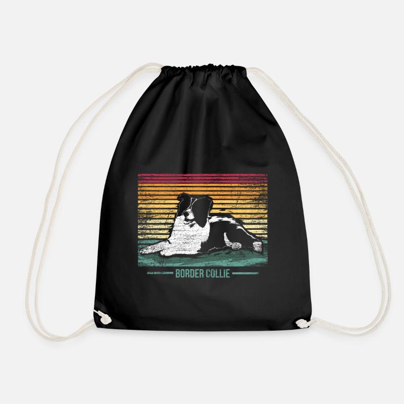 Border Collie - Turnbeutel - Schwarz