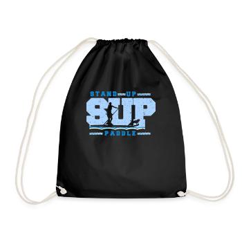 Surf Surfer dans Retro Vintage Sytle, Stand Up Paddle - Sac de sport léger - noir - Devant